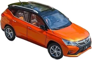 1 18 for BYD Song Simulation Alloy Car Model Toy Car Die-Casting Model with Base Collection Display Motor Vehicles Toys(Orange)