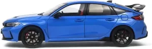 1 18 for Civic Fl5 Type R Die-cast Alloy Car Model Hobby Metal Toy Classic Ornament Collection Display Motor Vehicles Toys(Blue)