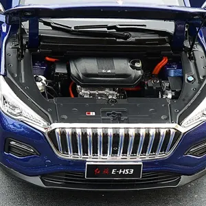 1 18 for FAW Red Flag E-HS3 Alloy Car Model Ornaments Child Hobby Fans Collect Souvenir Display Motor Vehicles Toys(Blue)