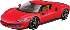 1 18 for Ferrari 296 GTB Alloy Miniature Diecast Car Model Sports Toys Car Kids Christmas Collection Motor Vehicles Toys(Red)