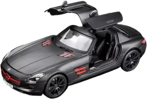 1 18 for Mercedes Benz SLS AMG Alloy Miniature Diecast Car Model Benz Sports Car Luxury Vehicle Kids Toys Car Motor Vehicles Toys(Black)