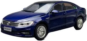 1 18 for SAIC Volkswagen New Lamando Alloy Open Door Car Model Boy Collection Display Children's Toy Motor Vehicles Toys(Blue)