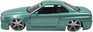 1 24 for Nissan Skyline GT-R GTR R34 BNR34 Alloy Car Model Diecast Vehicle Toy Collectible Souvenir Motor Vehicles Toys