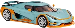 1 64 for Regera One1 Carbon Fiber Version Alloy Open Cover Car Model Simulation Ornaments Collection Motor Vehicles Toys