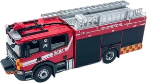 1 64 for Singapore 01 Fire Truck Die-cast Alloy Simulation Car Model Scene Ornaments Hobby Collection Motor Vehicles Toys