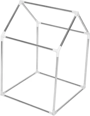 1 Set Play Tent Frame Sturdy Metal Structure for DIY Assembly Indoor Outdoor Use Portable Design for Fun Playhouse Enhance Motor Skills Pet Interaction
