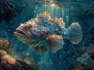 1000 Piece Jigsaw Puzzle for Adults Exotic Deep Sea Fish and Coral Reef Challenging and Mysterious Puzzle Game for Marine Life Enthusiasts Wall Decor Gift Family Game Night Fun