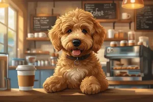 1000 Pieces Puzzle for Adult Goldendoodle Dog Coffee Anime Wooden Jigsaw Puzzles Challenging Educational Interactive Toys for Family Creative Gift Thick Sturdy Hard Challenging Difficult