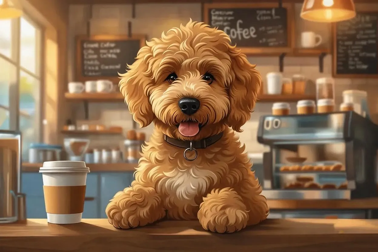 1000 Pieces Puzzle for Adult Goldendoodle Dog Coffee Anime Wooden Jigsaw Puzzles Challenging Educational Interactive Toys for Family Creative Gift Thick Sturdy Hard Challenging Difficult