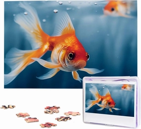 1000 Piece Jigsaw Puzzle for Adults Challenging Puzzle for Game Nights Fish Wooden Puzzle Finished Size 29.5"x19.7"