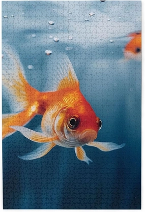 1000 Piece Jigsaw Puzzle for Adults Challenging Puzzles for Game Nights Fish Wooden Puzzles Personalized Custom Wood Picture Puzzle for Family Finished Size 19.7"x29.5"