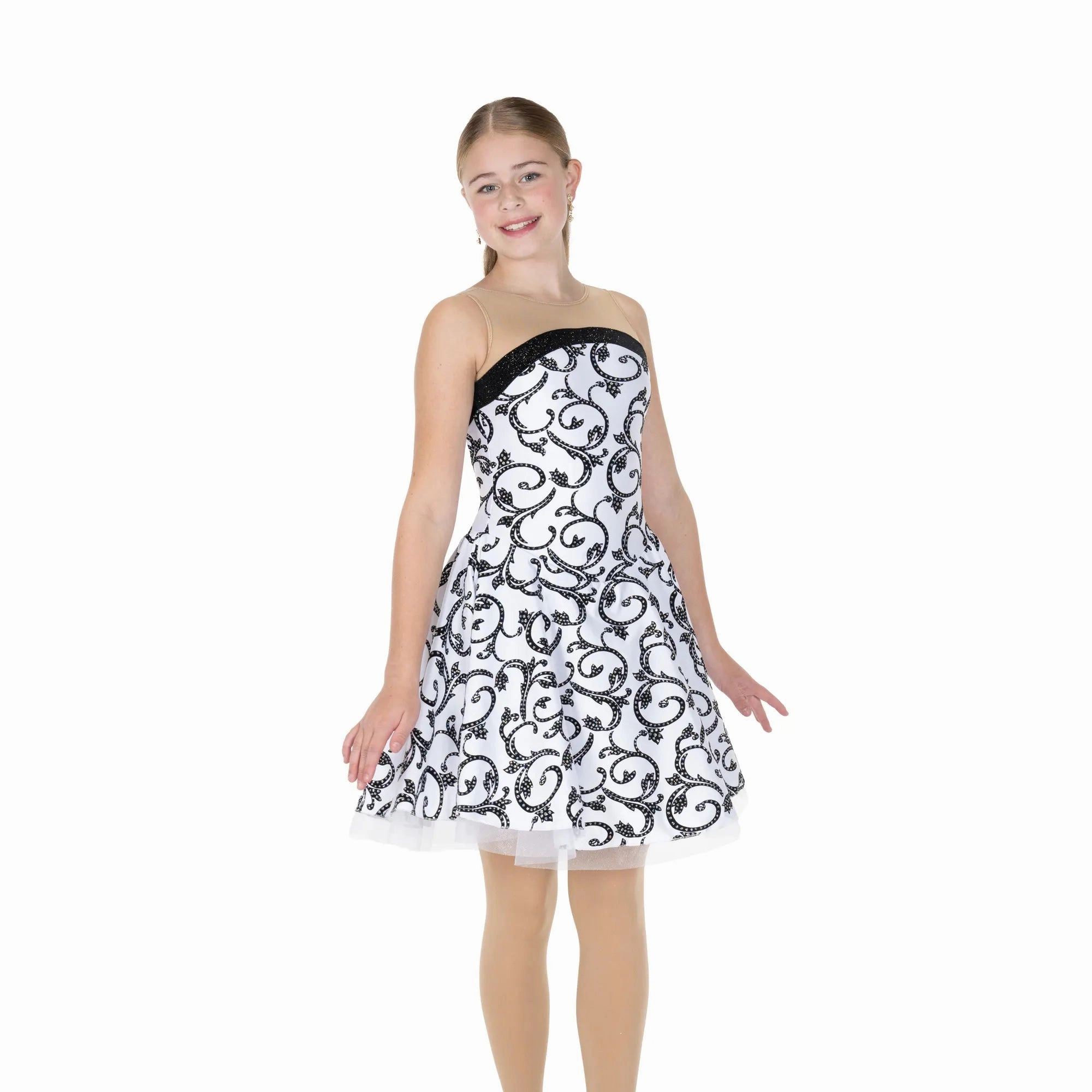 120 Swishy Swing Dance Dress in White by Jerry's