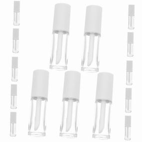 15 Pcs 10ml Large Lip Brush Empty Lip Gloss Containers Containers with Wand Tubes Lip Gloss Containers Empty Lipgloss Empty Lip Gloss Tubes with Wand White Pet