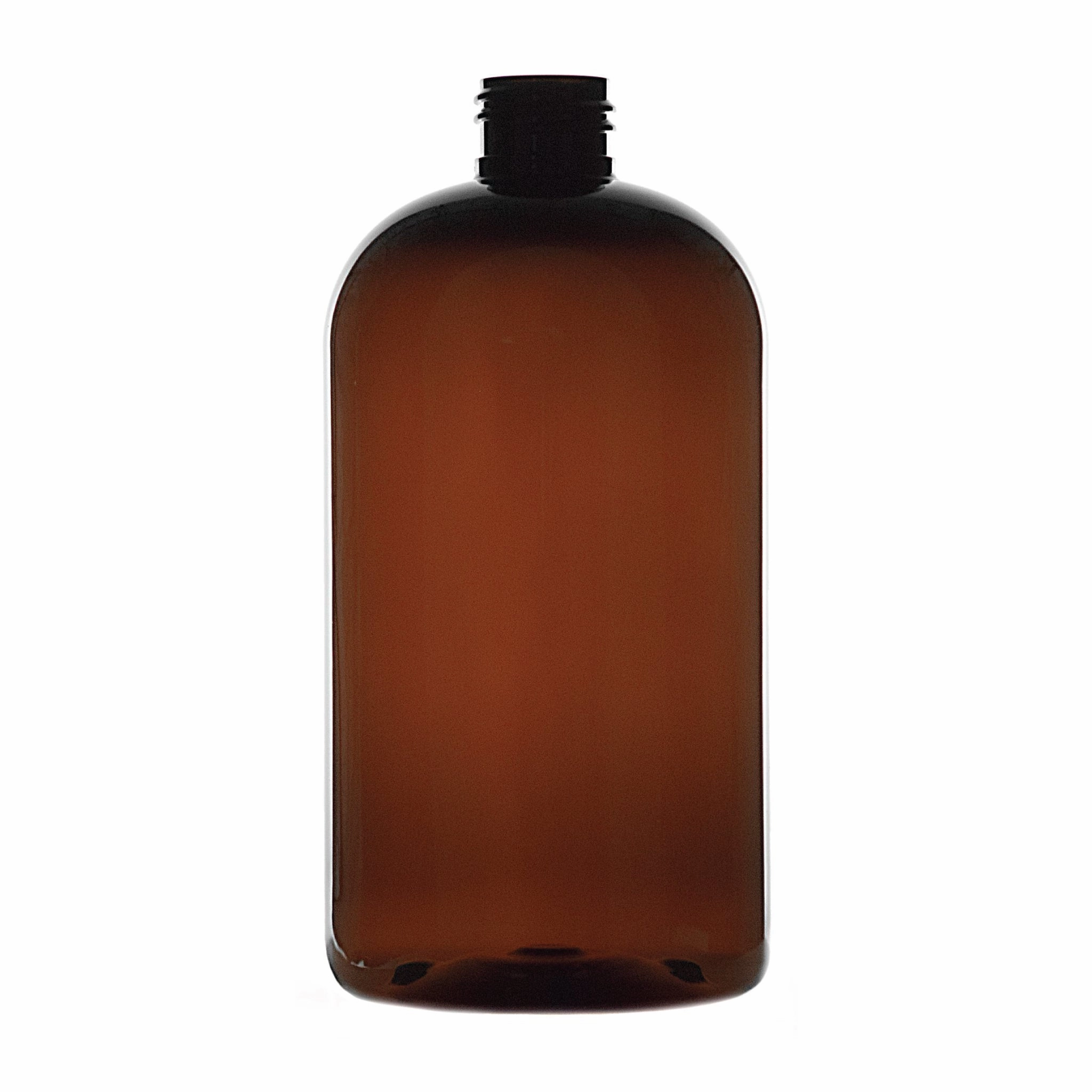 16 oz Boston Round PET Bottles - Amber