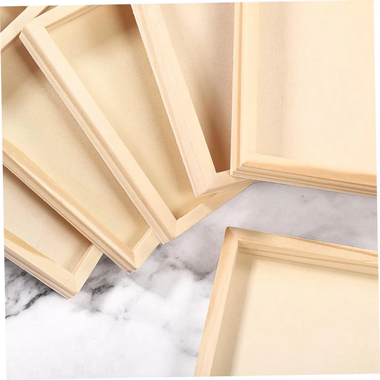 16pcs Wooden Puzzle Storage Trays Organizer for Puzzles Smooth Polished Wooden Block Trays for Toy and Home Item Storage for Creative Play and Organization