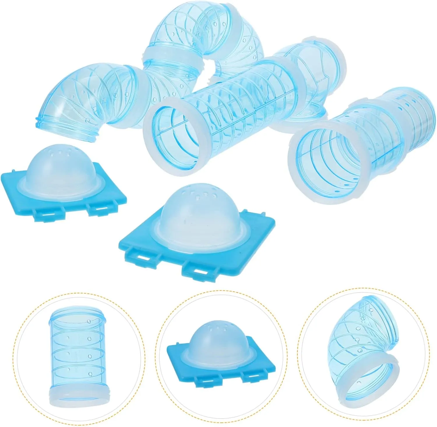 1Set Hamster Tubes Connection Plates Adventure External Tunnel for Hamsters Mice Rats and Other Animals Expand Play Space