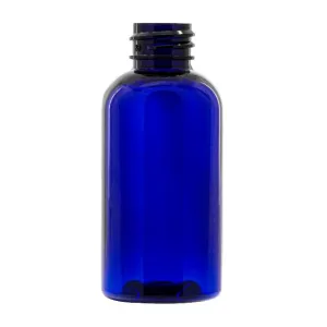 2 oz Boston Round PET Bottles - Blue
