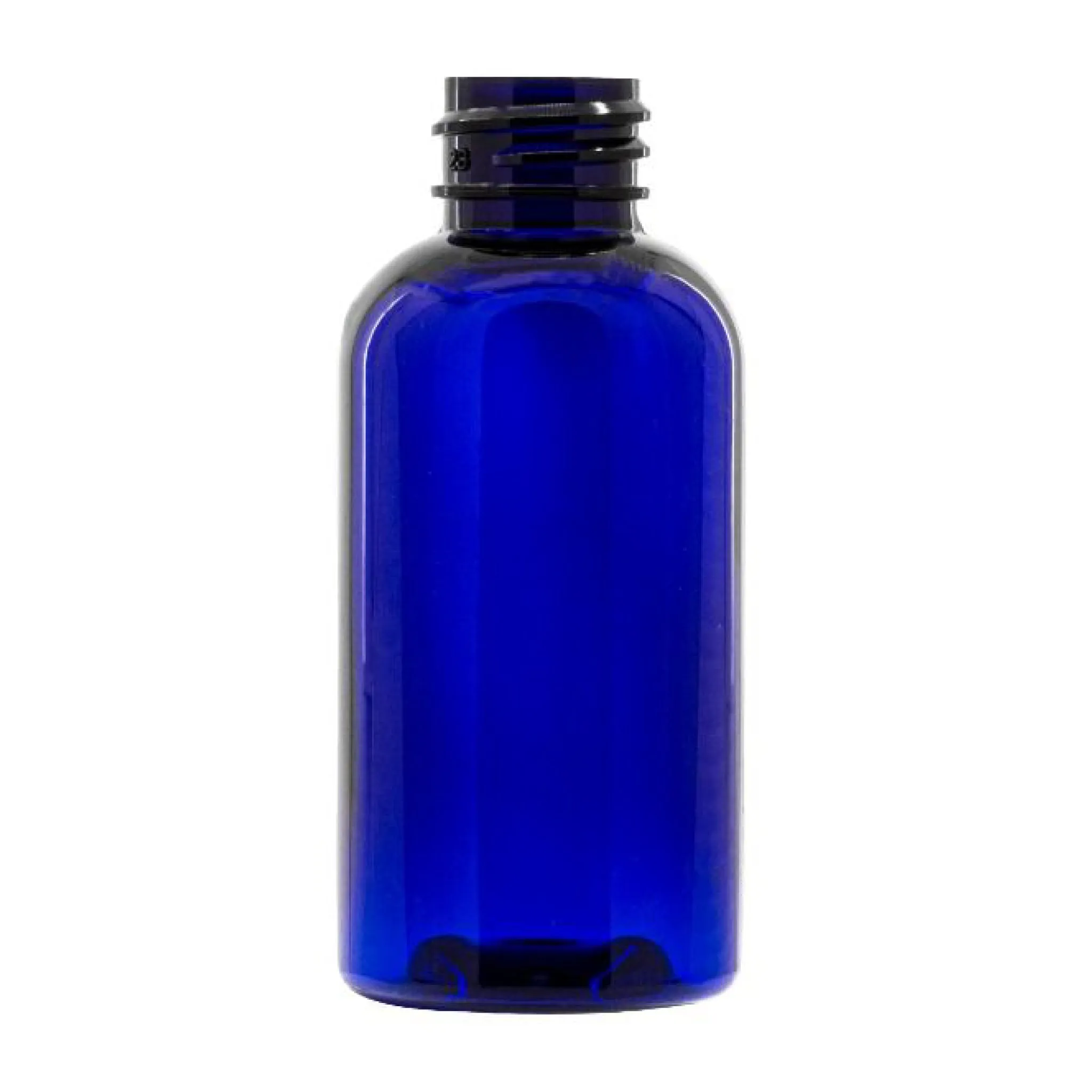 2 oz Boston Round PET Bottles - Blue