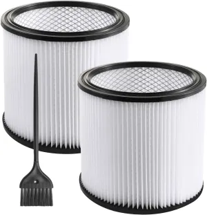 2 Pack Replacement Cartridge Filter Compatible with Shop-Vac 90304, 90350, 90333, 903-04-00, 9030400, Fits most 5 Gallon and Above Wet/Dry Vacuum Cleaners