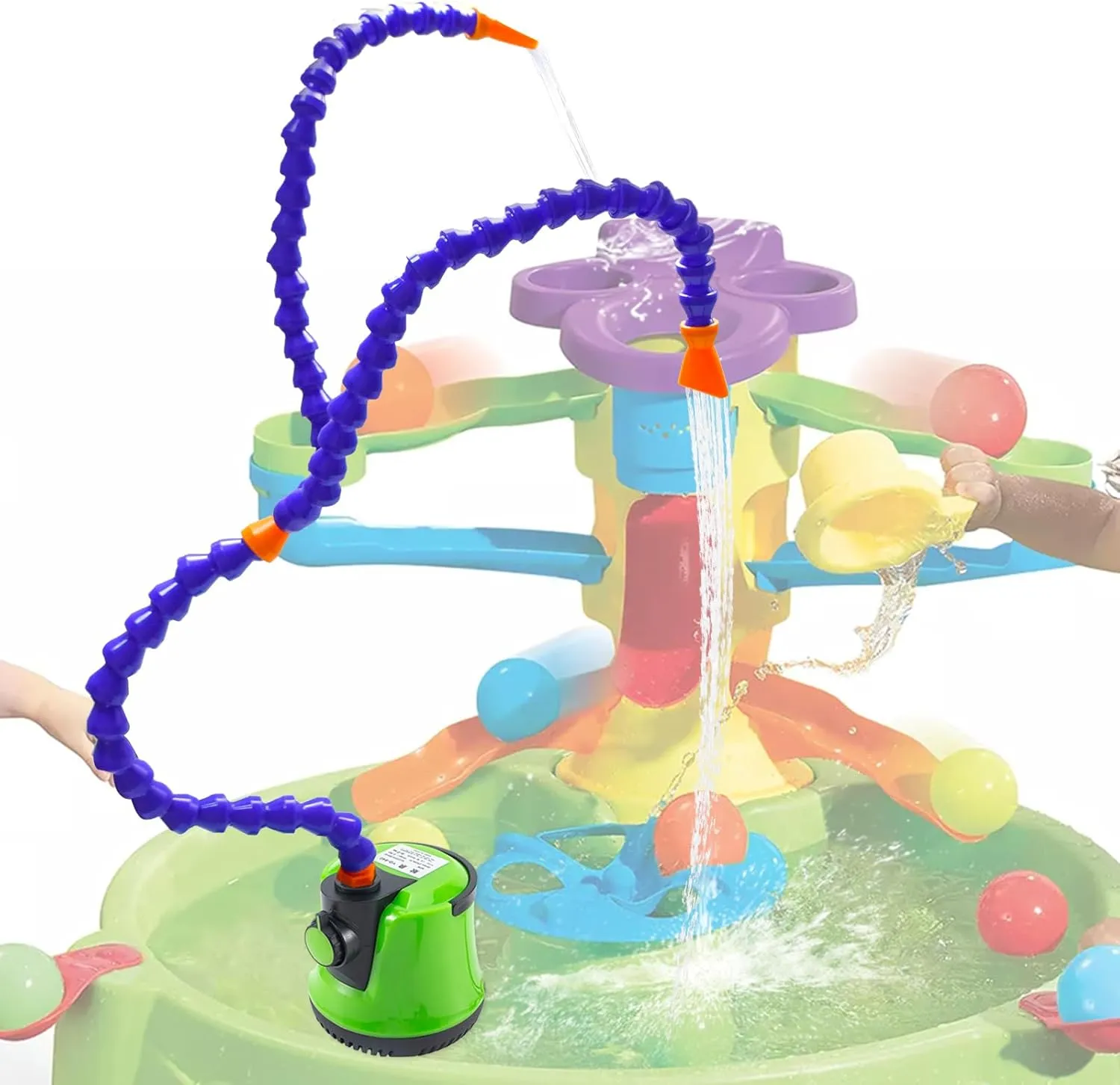 2025 Newly Upgraded Water Table Pump Toys for Kids, Fun Swimming Pool Toys for Kids, 2 Way Pump Water Table for Toddlers 2 , Play Water Table Accessories