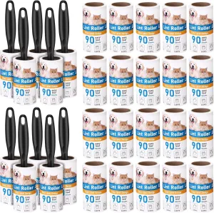 2700 Sheets Lint Rollers for Pet Hair Extra Sticky Portable Lint Remover Brush Roller with 10 Handles 30 Refills Pet Hair Remover for Couch, Clothes Furniture and Carpet Dog Cat Hair Removal