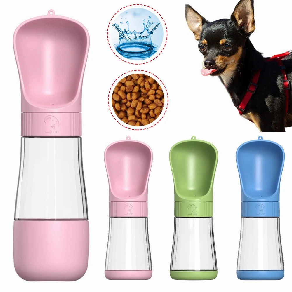 2 in 1 Portable Dog Water Bottle for Small Large Dogs Cats Outdoor Walking Drinking Bowls Pet Feeder Puppy Chihuahua Supplies