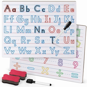 2 Pack Double-Side Dry Erase Handwriting Practice