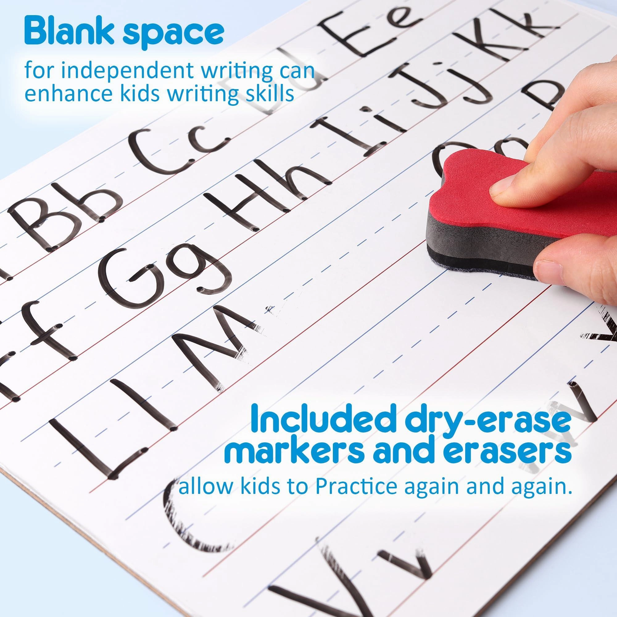 2 Pack Double-Side Dry Erase Handwriting Practice