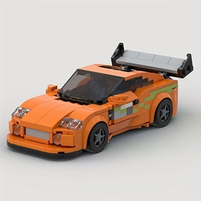 367pcs Yellow Race Car Model Building Blocks for Kids