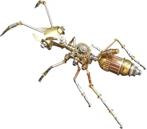 3D Metal Mechanical Insect Assembly Kit Steampunk Model Adult DIY Hand Assembly Creative Birthday Holiday Vintage Trend Tabletop Ornament Collection （Little Ant A）