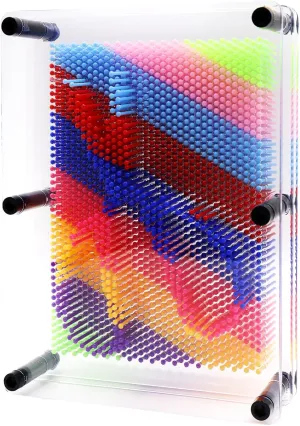 3D Pin Art - Sensory Toys for Kids with Autism | Ideal Gifts | Pin Art Board Games for Autistic Children | Fun Desk Toys for Office Adults, Boys & Girls 8x6 inches