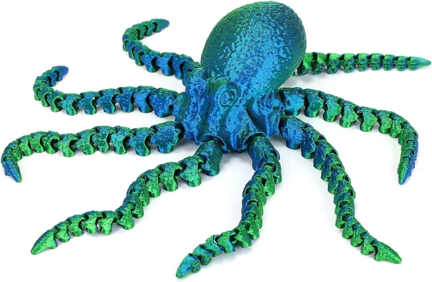 3D Printed Octopus Animals Toy, Octopus Fidget Toy for Autism ADHD 3D Printed Gift DIY Creative Ornament Articulated Dragon Toys Home Decor for Christmas… (Blue)