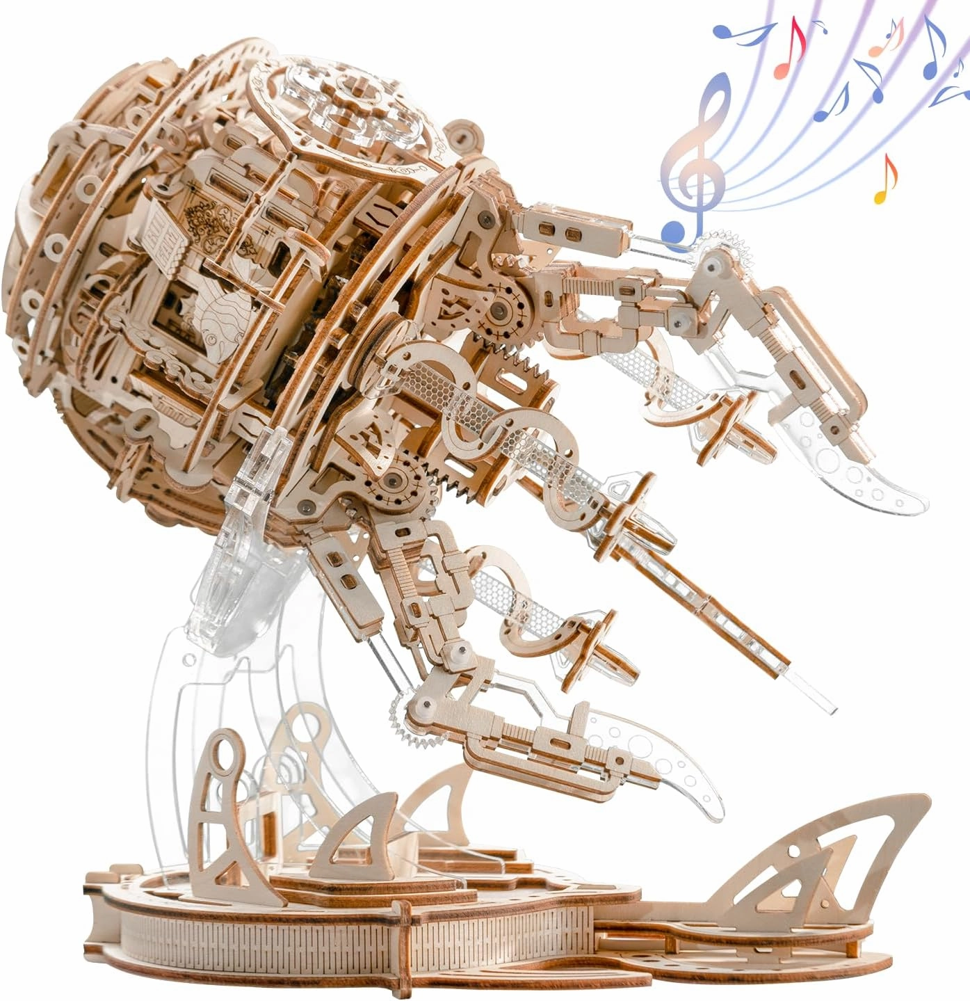 3D Wooden Puzzles for Adults, 3D Puzzle Model Aurora Jellyfish Toys Building Kits, DIY Wood Crafts Cool Toy Hobbies for Men Women, Creative Assembly Gifts
