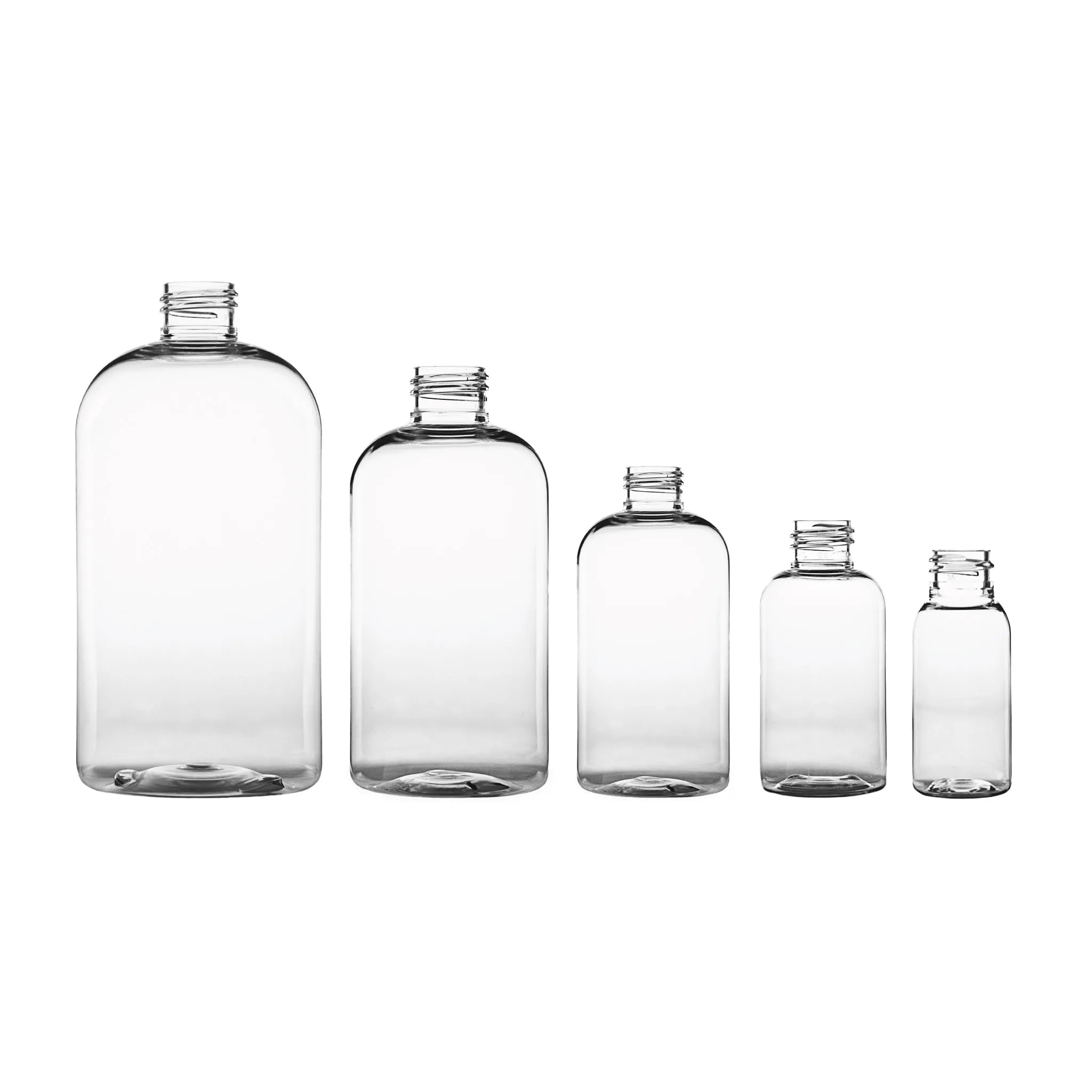 4 oz Boston Round PET Bottles - Clear
