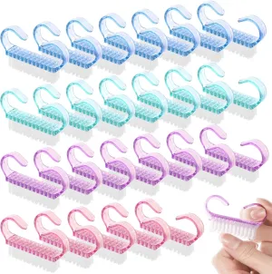 400 PCS Handle Grip Nail Brush Bulk, Small Nail Brushes with Soft Stiff Bristles, Nail Cleaner Scrubbing Kit for Cleaning, Daily Use Fingernail Brush for Toes and Nails