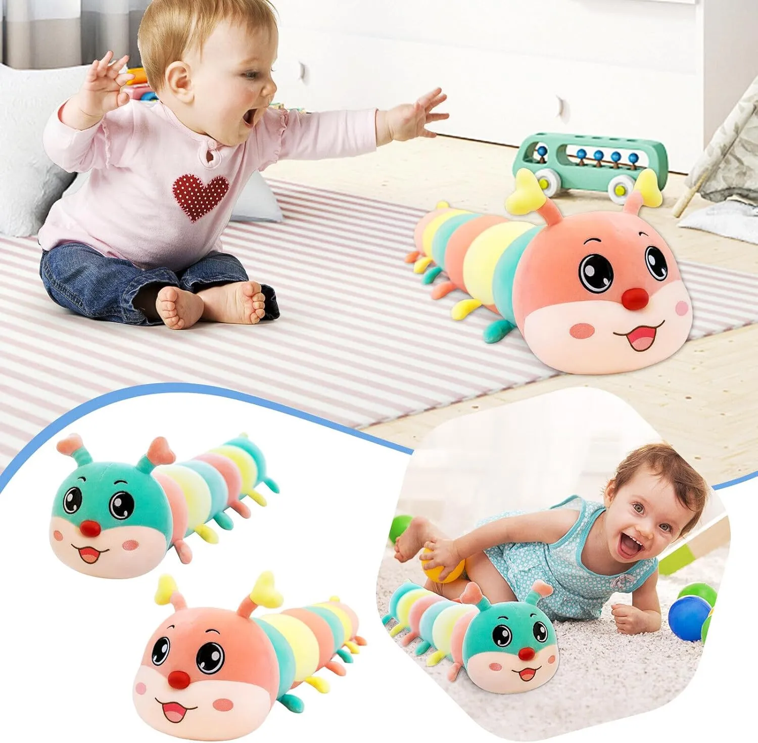 43 Inches Cartoon Long Animal Stuffed Pillow Soft Cozy Plush Long Cuddle Body Pillow Doll Toy for Kids