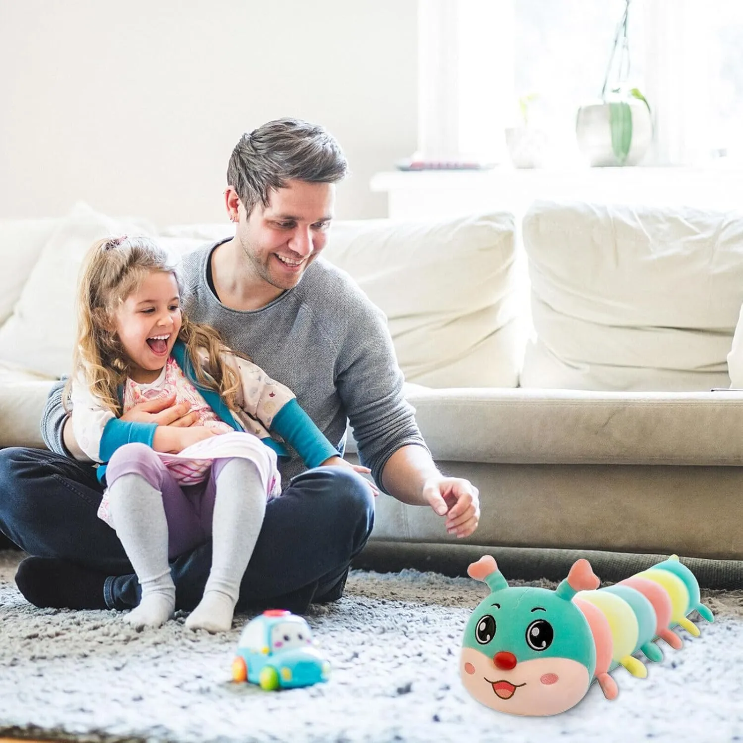43 Inches Cartoon Long Animal Stuffed Pillow Soft Cozy Plush Long Cuddle Body Pillow Doll Toy for Kids