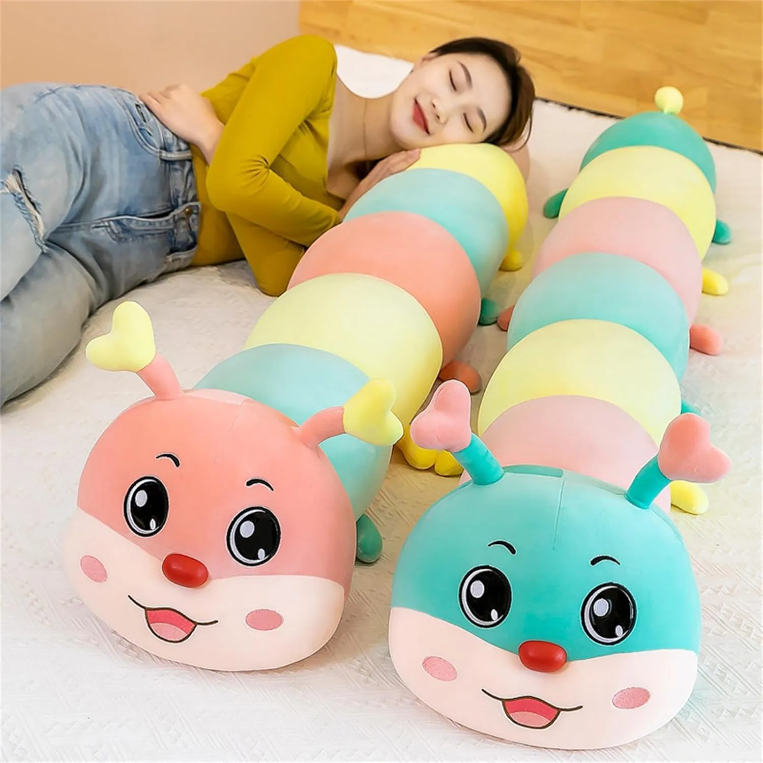 43 Inches Cartoon Long Animal Stuffed Pillow Soft Cozy Plush Long Cuddle Body Pillow Doll Toy for Kids