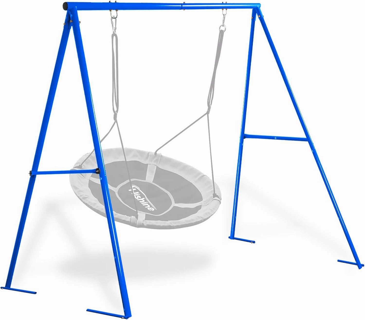 440lbs Heavy Duty A Frame Swing Stand, 71" Height Full Metal Frame, Anti-Rust and All Weather Resistant, Suit Saucer and Chair for Kids in Backyard, Outdoor (Blue Frame Without Swing)