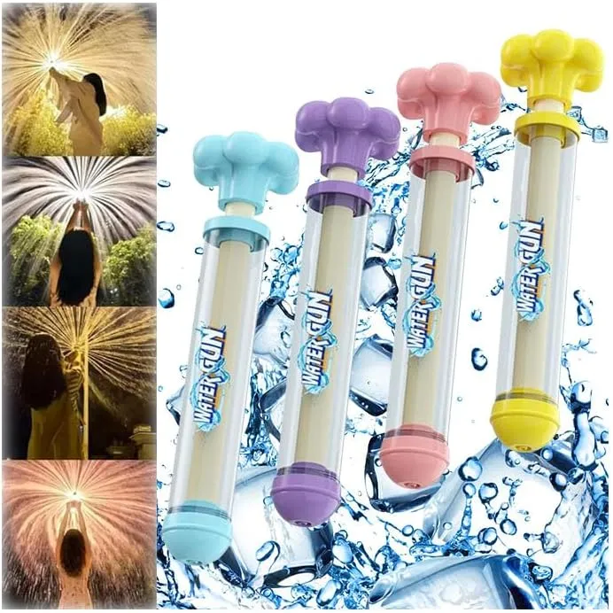 4/8 PCS Firework Water Gun, Fireworks Style Water Spray Toys, Romantic Fireworks Style Waters Spray Toy for Couples, Waters Firework Sprinkler for Party, Interactive Game Family Friends (4pcs)