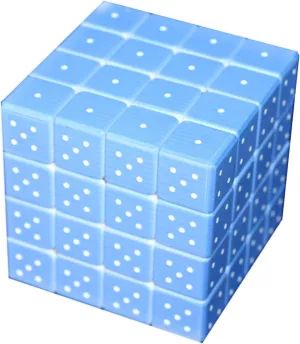 4x4 Braille Speed Cube 3D Relief Effect Braille Magic Cube Puzzle,IQ Games Puzzles Special for Blind Amblyopia, 6.2cm