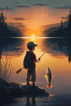 500 Piece Fishing Junior Puzzle for Adults, Jigsaw Puzzles Medium Difficulty Fun Family Games Great Gift Ideas for Women and Man