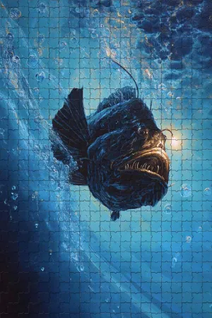 500 Piece Puzzle for Adults Deep Sea Anglerfish A Challenging and Mysterious Jigsaw Game for Marine Life Enthusiasts Fun Wall Art and Family Night Gift Idea