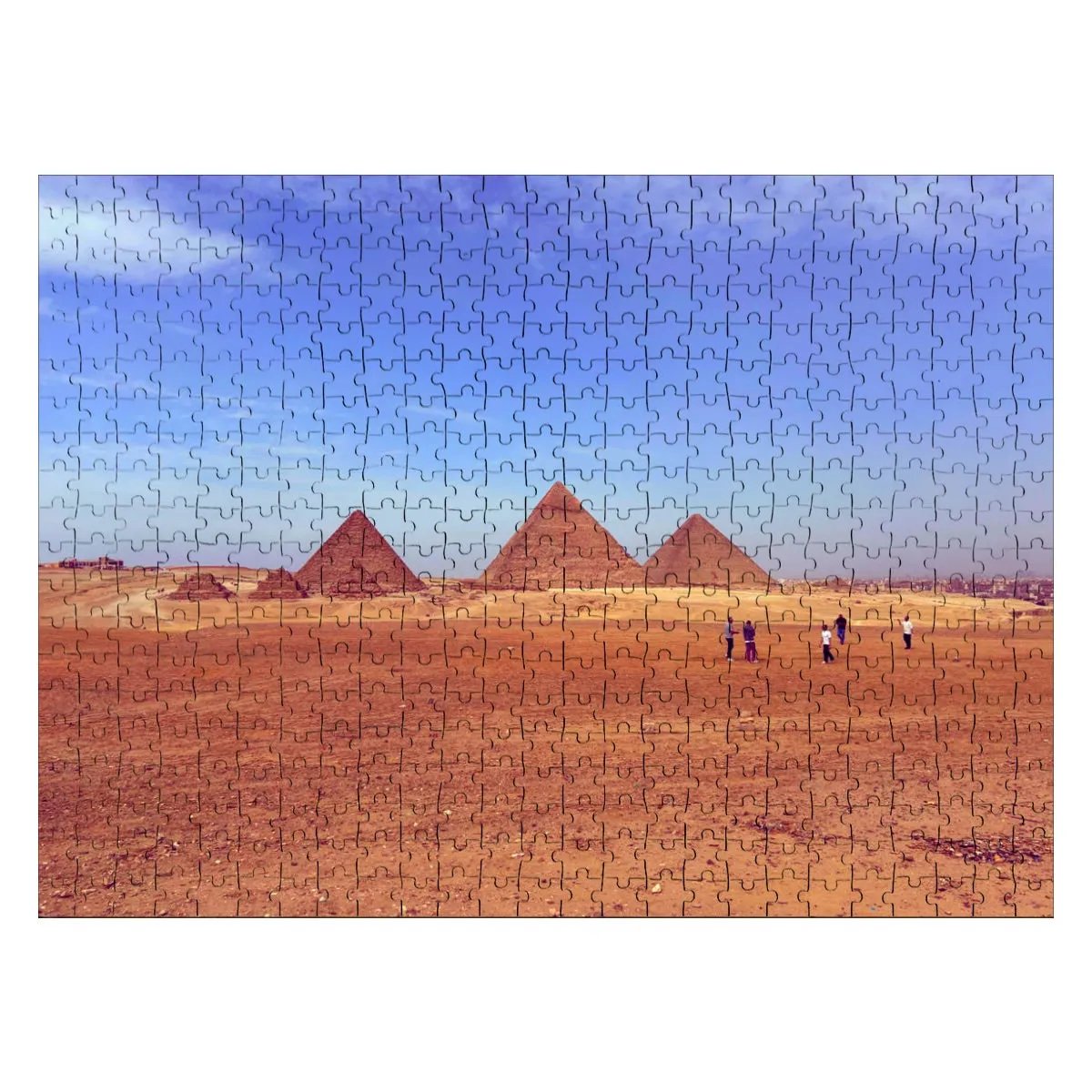 500-Piece Puzzle of the Pyramids of Giza – Wooden Jigsaw Made of Basswood