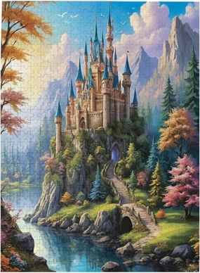 500 Piece Jigsaw Puzzle Fantasy Castle Brain Teaser for Adults,Educational Developmental Toys & Games,Building Kit Activities to Encourage Creative Play Christmas