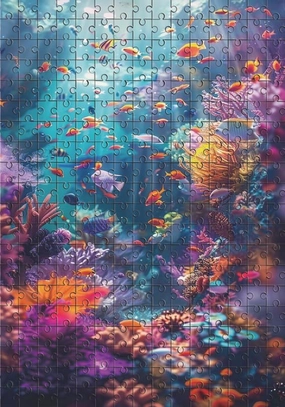 500 Piece Jigsaw Puzzle for Adults - Fish Coral On The Bottom of The Sea Challenging Educational Game Fun Family Activities Animals Puzzle Floor Props Kid Gift Unzip Toy Wooden Puzzles