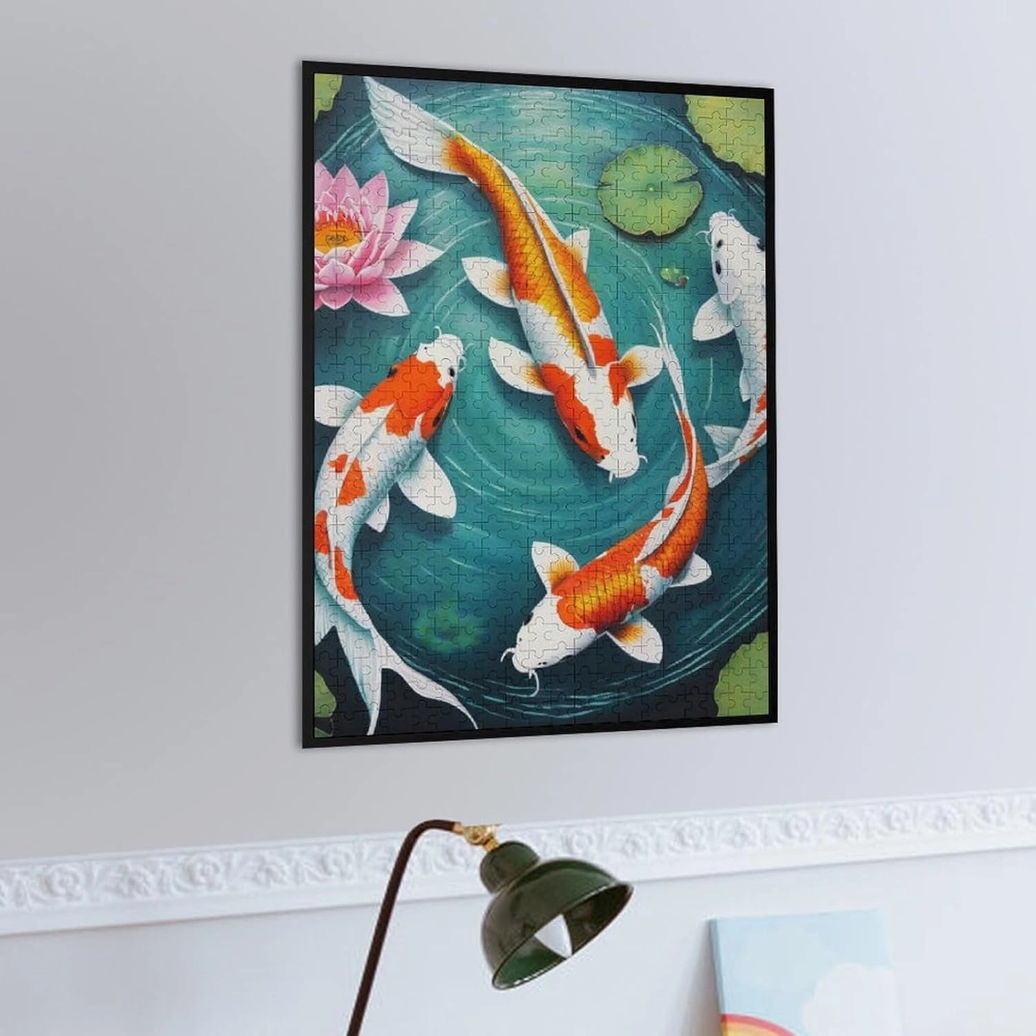 500 Pieces Puzzle for Adults & Kids - Awesome Japanese Koifish Fish Art Large Size Jigsaw Puzzles for Game Toys Gift Home Entertainment, 20.5 L x 15 W inch Wall Poster