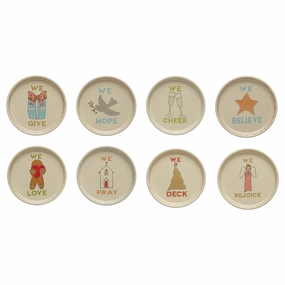 5"RND STONEWARE PLATE, ASSD