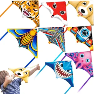 6Pack Flying Toys - Small Kites & Airplane Launcher for Kids (Boys & Girls, 3-8) - Outdoor Flying Kites & Glider Planes - Bulk Toys for Kids & Adults - Beach Trip