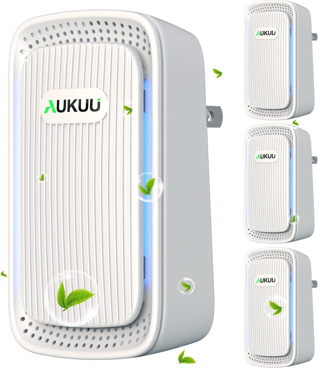 Air Ionizers (4 Pack）- Plug In Negative Ion Air Purifiers - Quiet Air Freshener for Home, Bedroom, Office, Basement - Portable Air Purifier Odor, Smoke, Dust, Pet Smell - Mini Air Cleaner White